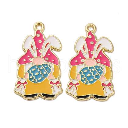 Easter Alloy Enamel Pendants ENAM-V002-02C-G-1