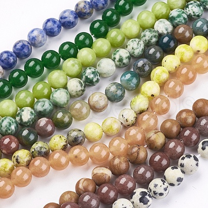 Round Gemstone Beads Mix M-GSR8MM-1