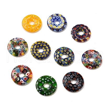 Handmade Millefiori Glass Beads LAMP-A155-01A-1