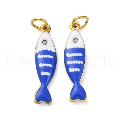 304 Stainless Steel Enamel Pendants STAS-E550-40G-01-1
