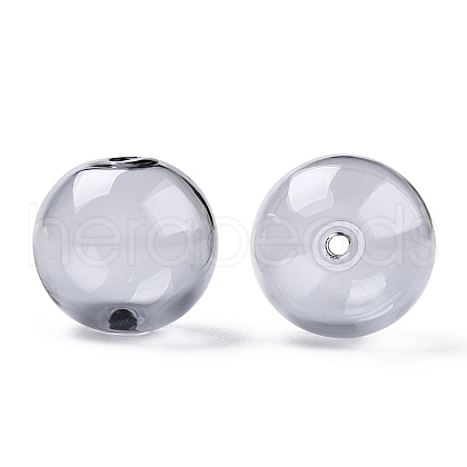 Transparent Blow High Borosilicate Glass Globe Beads X-GLAA-T003-09G-1