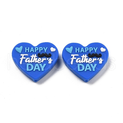 Father's Day Silicone Beads SIL-V006-02G-1