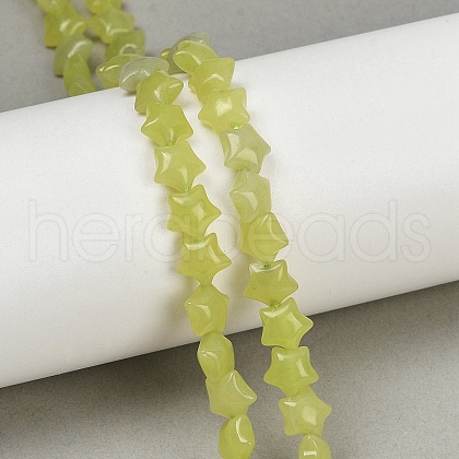 Natural Lemon Jade Beads Strands G-Z080-A14-8mm-1