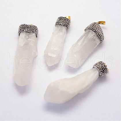 Natural Quartz Crystal Big Pendants G-P206-18-1