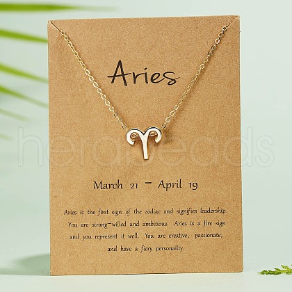 Alloy Constellation Pendant Necklaces WG6F1B2-03-1