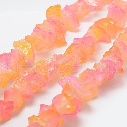 Electroplate Natural Quartz Crystal Beads Strands G-F462-02C-1