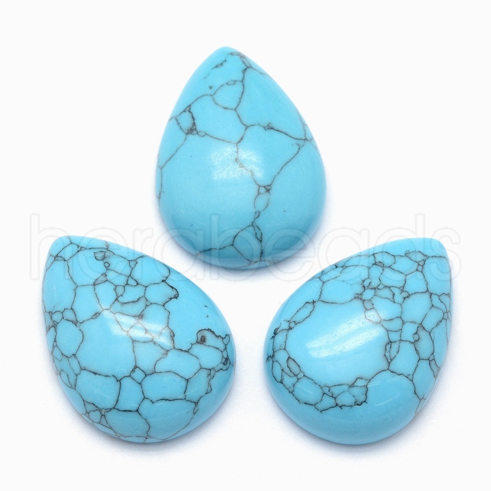Wholesale 20 pcs Synthetic Turquoise Cabochons for Handcrafted