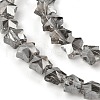 Electroplate Transparent Glass Beads Strands EGLA-U004-03A-PL02-3