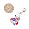 Angel Glass Beaded Pendant Decorations HJEW-MZ00201-03-3