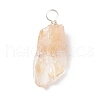 Rough Raw Natural Citrine Pendants PALLOY-JF01785-03-2