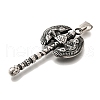 304 Stainless Steel Big Pendants STAS-G350-44B-AS-2