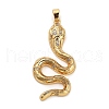 Brass Micro Pave Cubic Zirconia Pendants KK-S503-03G-01-1