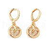 Brass Micro Pave Clear Cubic Zirconia Hoop Earrings for Women EJEW-G428-24G-03-4