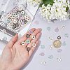  100Pcs 5 Colors Light Gold Plated Alloy Enamel Pendants ENAM-NB0001-46-3