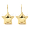 Star Brass Dangle Earrings EJEW-B132-05G-4