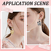 SOFPLATE 50Pcs 5 Colors Bowknot Brass Stud Earring Findings KK-SP0001-47-5
