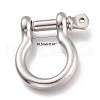 Tarnish Resistant 304 Stainless Steel D-Ring Anchor Shackle Clasps STAS-Z017-15P-2