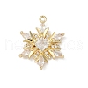 Christmas Theme Brass Micro Pave Cubic Zirconia Pendants KK-Z065-01-02G-1