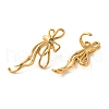 304 Stainless Steel Bowknot Cuff Earrings EJEW-C113-02G-2