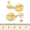 Oval 304 Stainless Steel Stud Earrings for Women EJEW-A125-39G-5