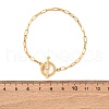 304 Stainless Steel Flat Round Link Bracelets BJEW-R027-06G-02-5