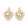 Rack Plating Brass Micro Pave Clear Cubic Zirconia Pendants KK-L155-52G-2
