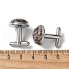 304 Stainless Steel Cuff Buttons G-C185-02P-40-3