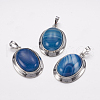 Natural Agate Pendants G-K252-A08-2