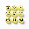 Opaque Champagne Yellow Acrylic Beads MACR-N008-42-C10-2