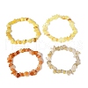 4Pcs Gemstone Beaded Stretch Bracelets Set BJEW-JB11180-4