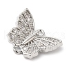 Brass Micro Pave Clear Cubic Zirconia Connector Charms KK-G503-35P-2