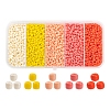 1900Pcs 5 Colors Baking Paint Glass Seed Beads SEED-YW0001-76B-1