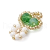 Seed Beads Beaded Charms PALLOY-MZ00312-01-3