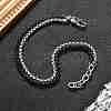 304 Stainless Steel Box Chain Multi-strand Bracelets for Men Women BJEW-Q038-03-1