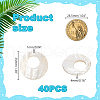 AHADERMAKER 40Pcs Shell Pearl Pendants SSHEL-GA0001-18-2