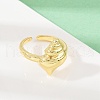 Ocean Theme Brass Cuff Rings RJEW-C135-01G-15-2
