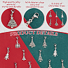 Christmas Trees Alloy Pendant Decoration HJEW-FG00005-4
