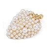 Brass Micro Pave Clear Cubic Zirconia Pendants KK-R224-01B-G-2