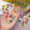 120Pcs 12 Colors Golden Plated Alloy Charms ENAM-SZ0001-64X-3