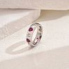 Brass Micro Pave Cubic Zirconia Rings for Women AJ0681-3-1