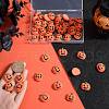 SUNNYCLUE 50Pcs Pumpkin Opaque Resin Cabochons RESI-SC0003-34-3
