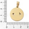 Ion Plating(IP) 304 Stainless Steel Enamel Rhinestone Pendants STAS-Q325-03C-G-3