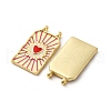 Brass Enamel Pendants KK-Q098-03G-2