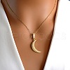 Moon Brass Micro Pave Clear Cubic Zirconia Pendant Necklaces FS-WGD2E00-01-2
