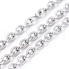 Non-Tarnish 3.28 Feet 304 Stainless Steel Cable Chains X-CHS-F006-02C-P-2