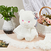 FINGERINSPIRE 5 yards Double Layer Polyester Pleated Lace Ribbon OCOR-FG0002-12B-4