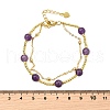 Natural Amethyst Bracelets BJEW-D330-01G-05-5