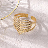 304 Stainless Steel Cuff Bangles BJEW-B135-01E-G-1