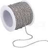 SUNNYCLUE 1Roll 304 Stainless Steel Flat Cable Chains CHS-SC0001-07-1