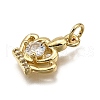 Brass Micro Pave Cubic Zirconia Pendants KK-Z100-06G-2